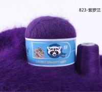 Пух норки RONGXIANGYUAN 823 темный фиолет95% пух норки 5% ПА 50 гр/350 м