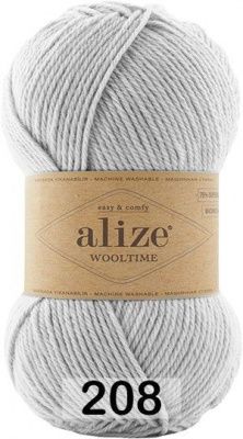 ALIZE WOOLTIME (208); 75% шерсть супервош, 25% полиамид; 100 г / 200 м