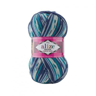 ALIZE SUPERWASH COMFORT SOCKS (7708) 75% SW Шерсть 25% Полиамид 100 г/420 м